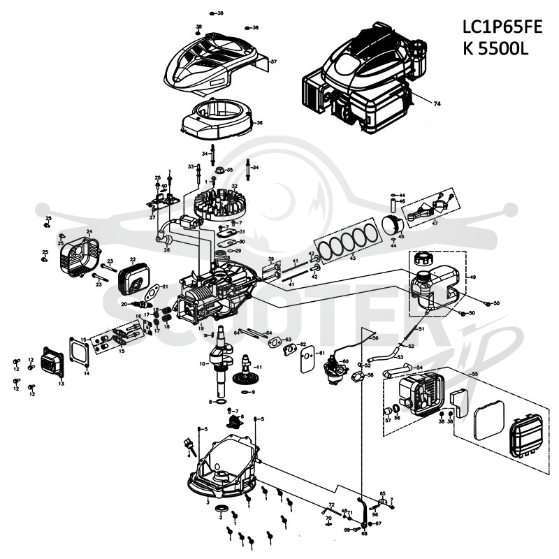 Двигатель LC1P65FE