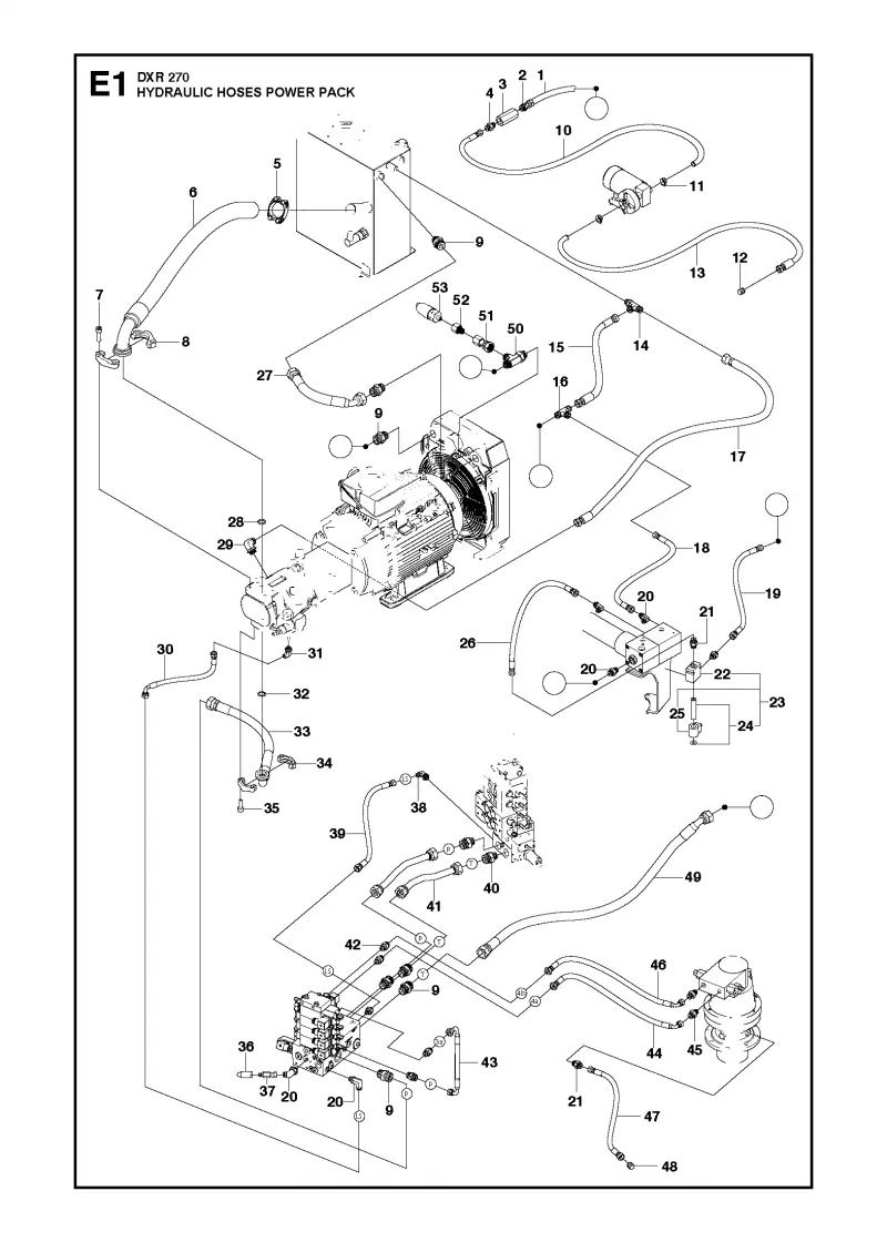 Hydraulic hoses power pack