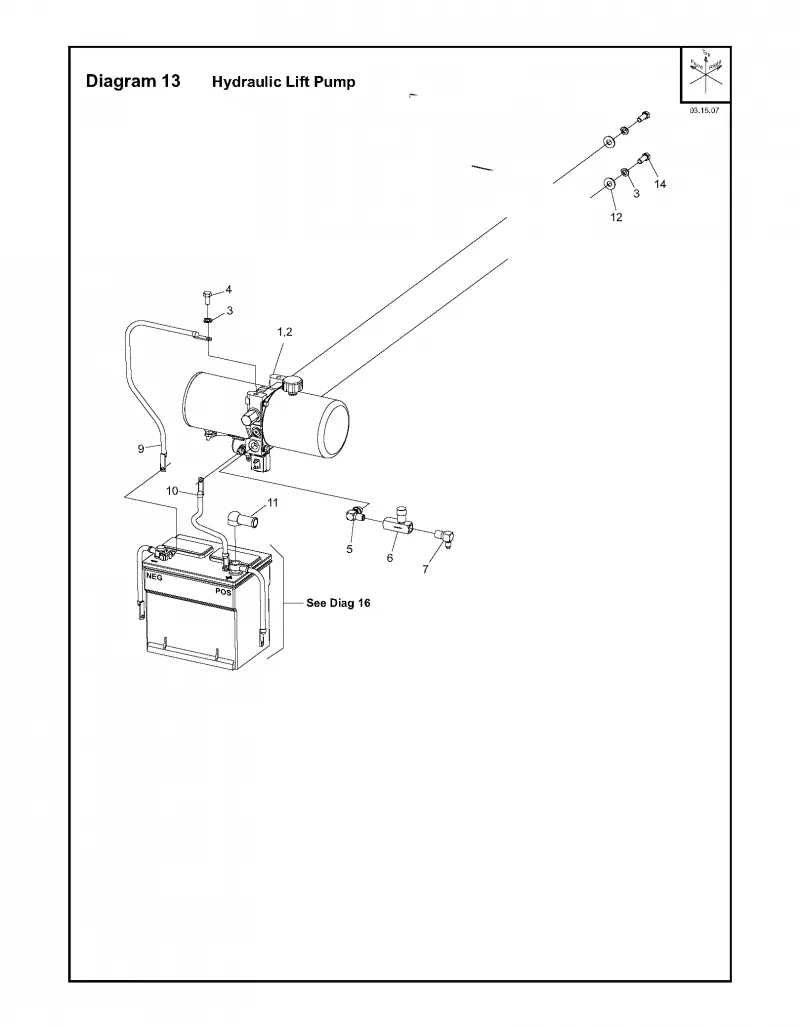 Hydraulic lift pump (B)