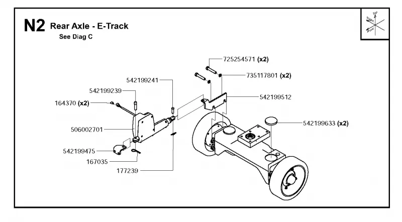 Задний мост - e-track