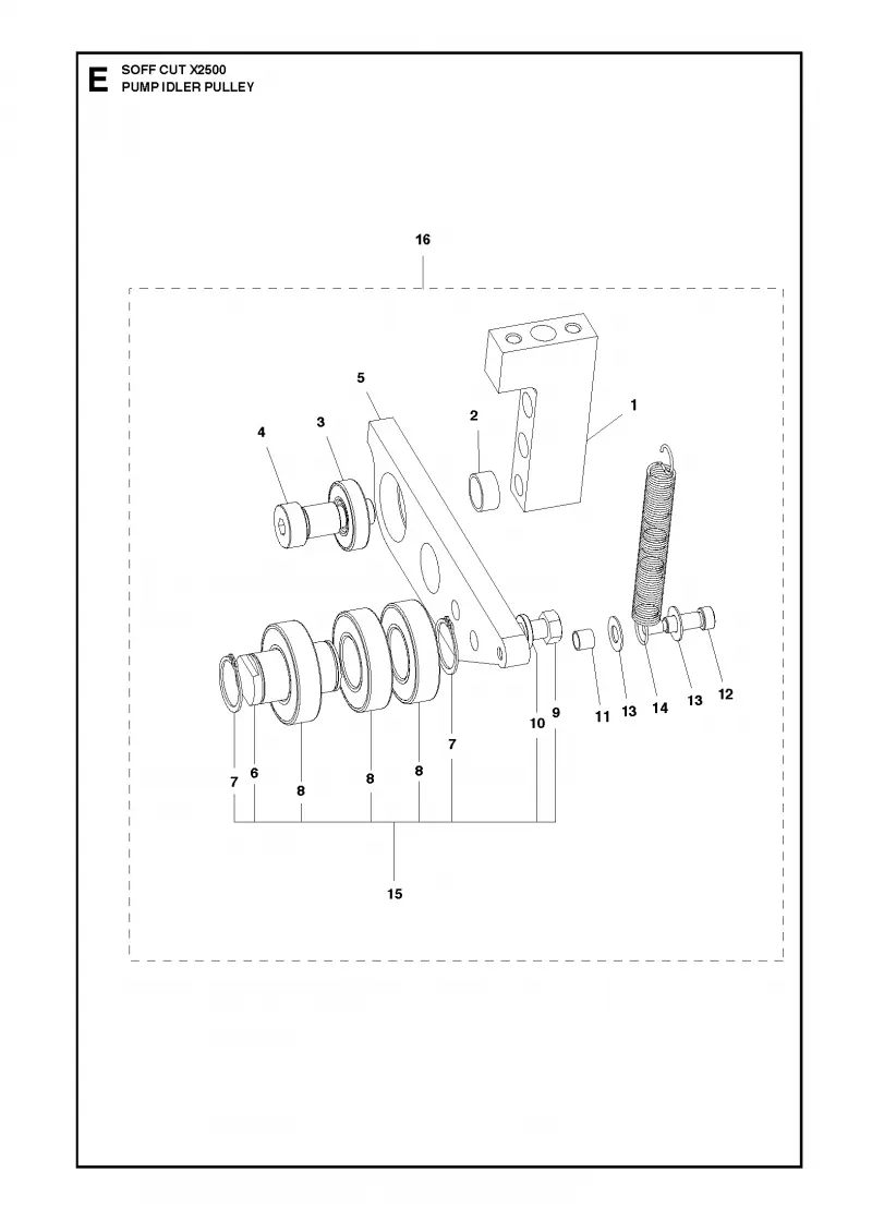 Pump idler pulley