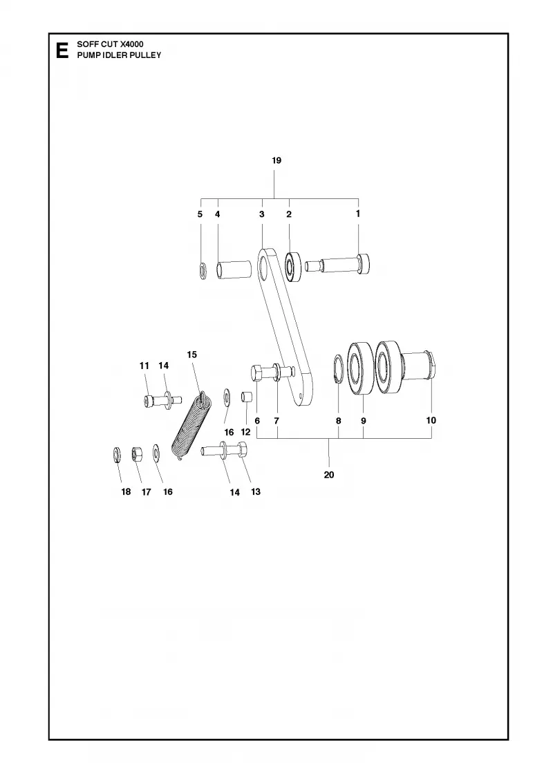 Pump idler pulley