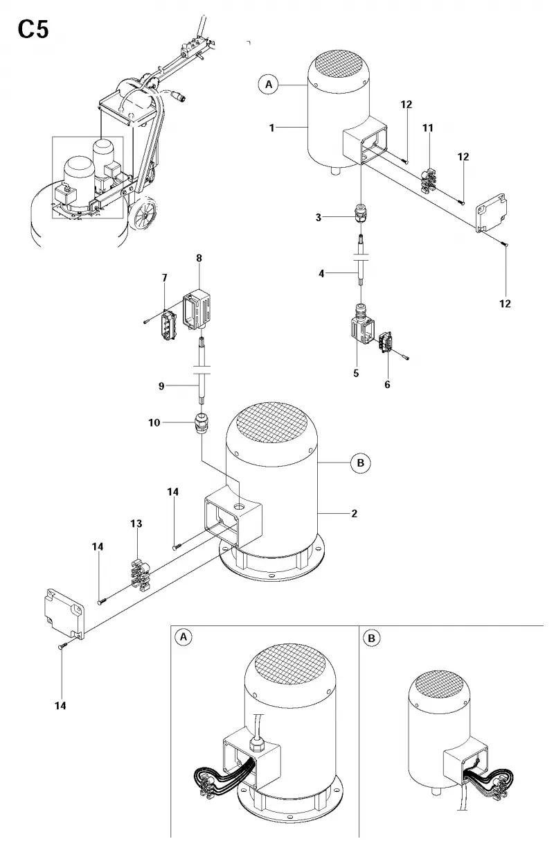 Electrical box internals 3 phase