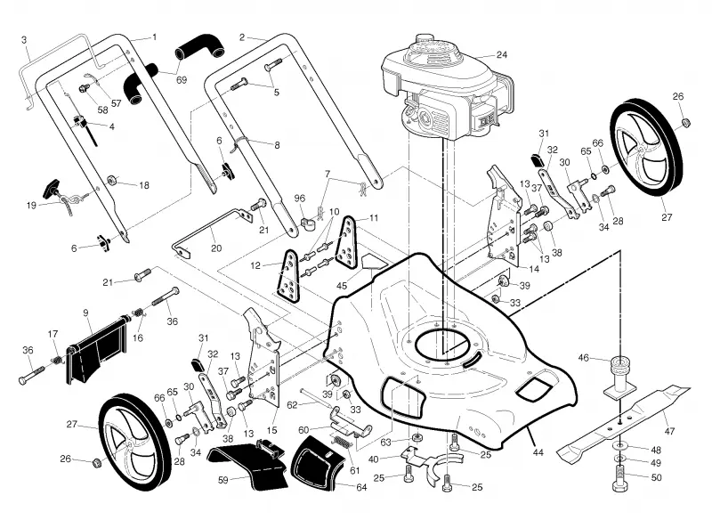 96141021003, 2010-12. Рама и двигатель
