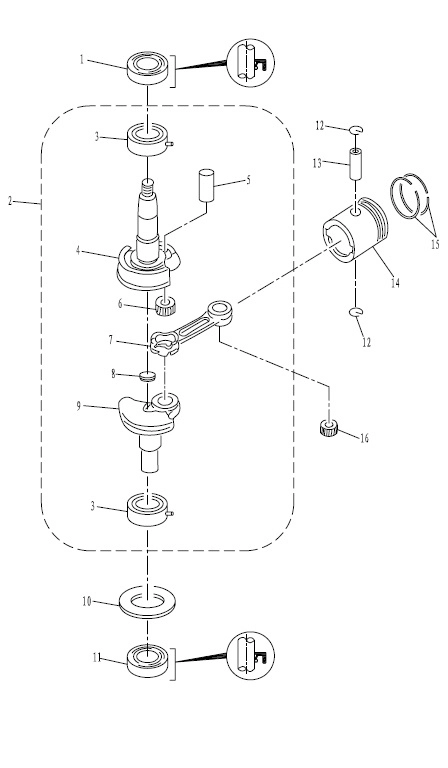 CRANCSHAFT and PISTON