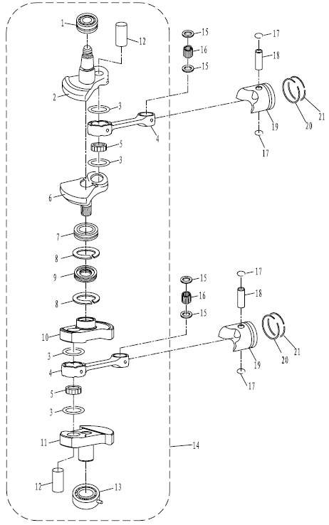 CRANKSHAFT and PISTON