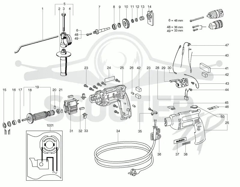 Metabo SB E 600 R+L 06006001. Page 1