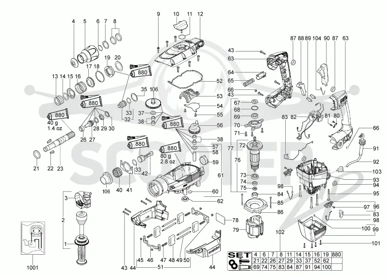 Metabo KHE 76 00341001. Page 1