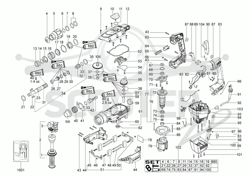 Metabo KHE 76 00341002. Page 1