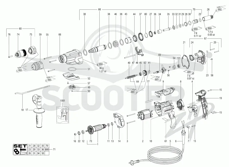 Metabo UHEV 2860-2 Quick 00713000. Page 1