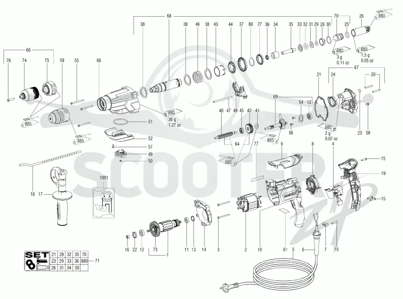 Metabo KHE 2860 Quick 00878000. Page 1