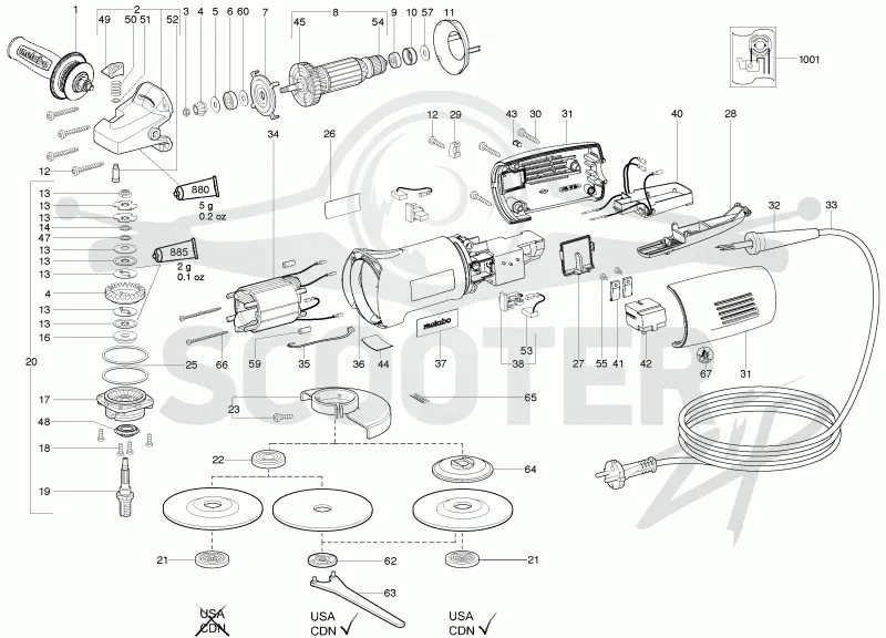 Metabo WEP 14-150 Quick 01452000. Page 1