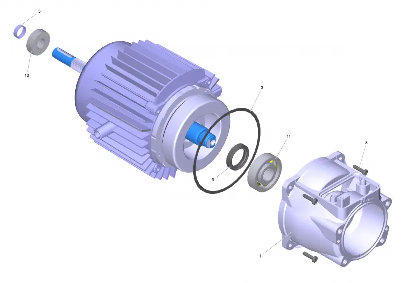 Мотор комплектный 117x100 120V 1~ 60Hz