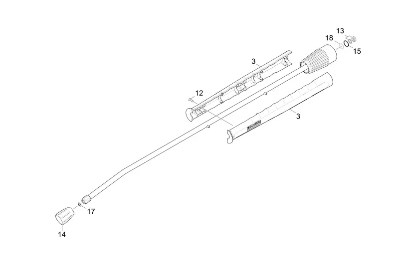Струйная трубка только для замены 840mm (4.760-663.0)