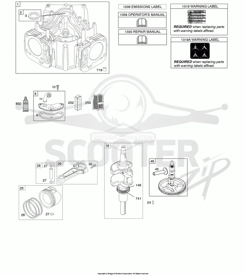Camshaft, Crankshaft, Cylinder, Gasket Set - Engine, Pistons, Rings, Connecting Rod