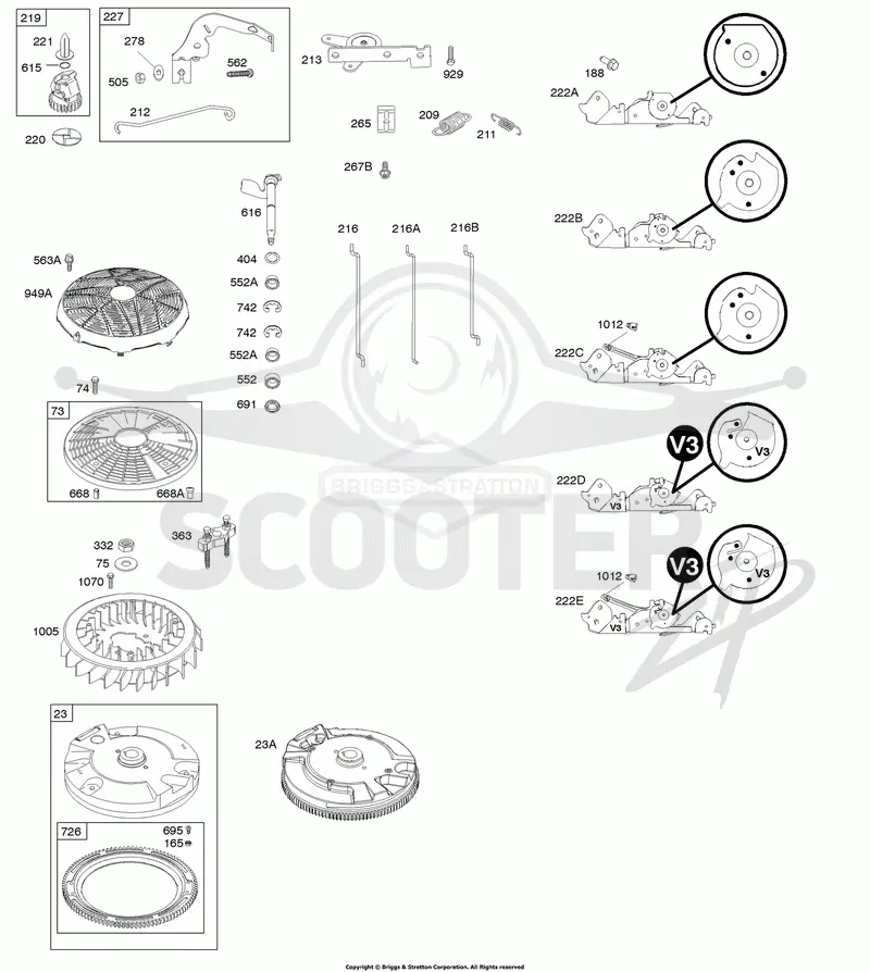 Flywheel, Governor Spring