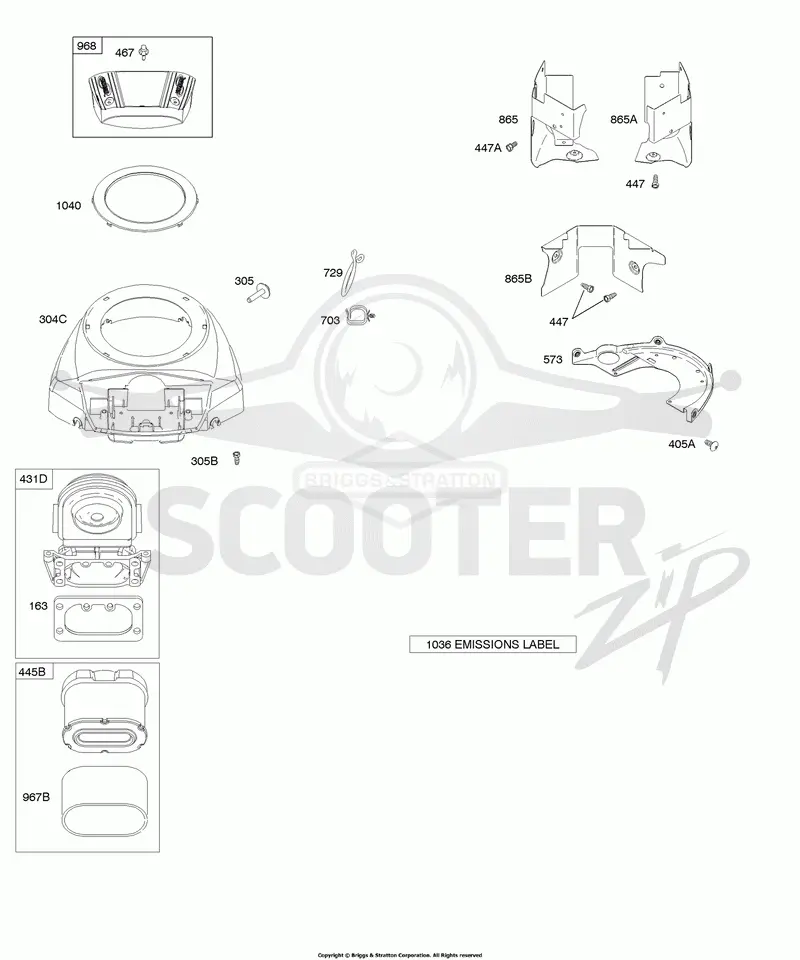 Air Cleaner, Blower Housing/Shrouds