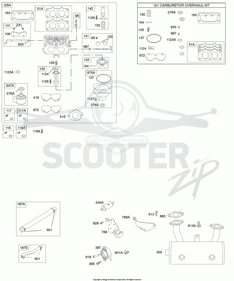 Carburetor, Exhaust System, Fuel Supply, Kit/Gasket Set-Carburetor