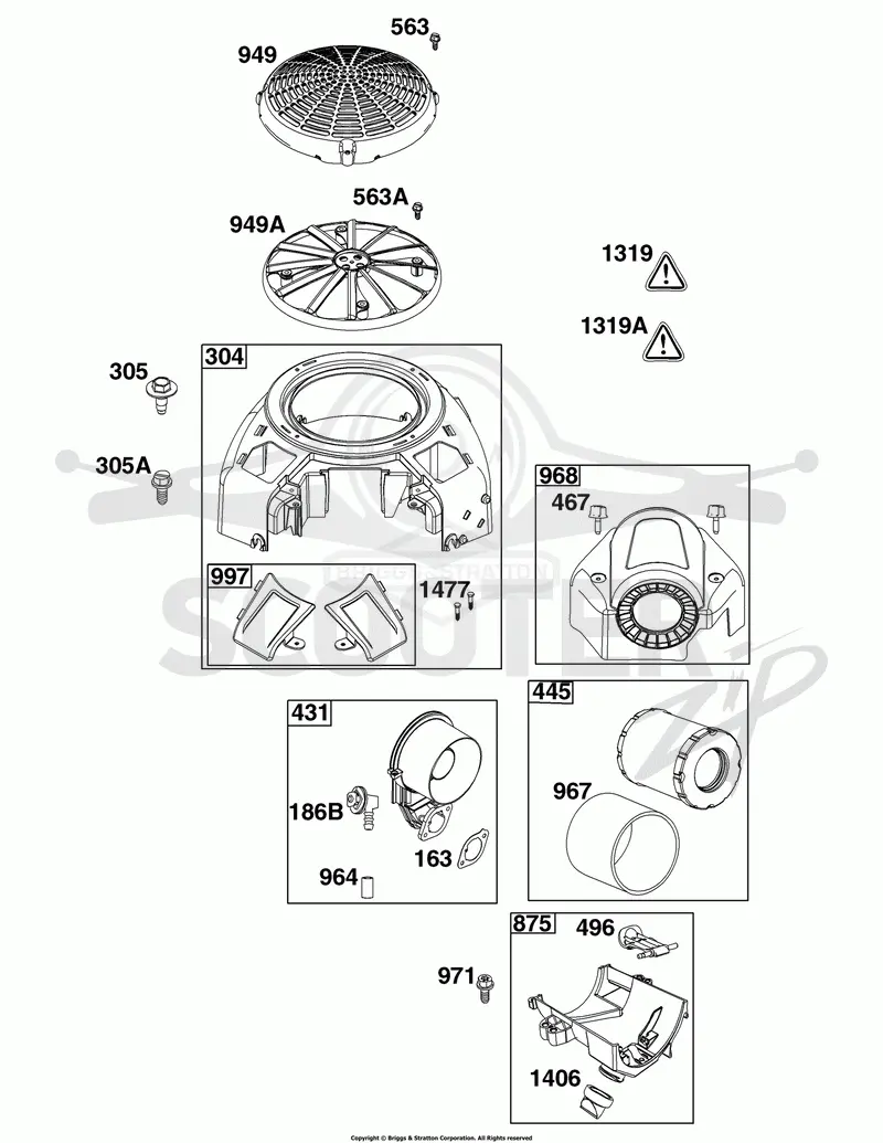 Blower Housing and Air Cleaner Group