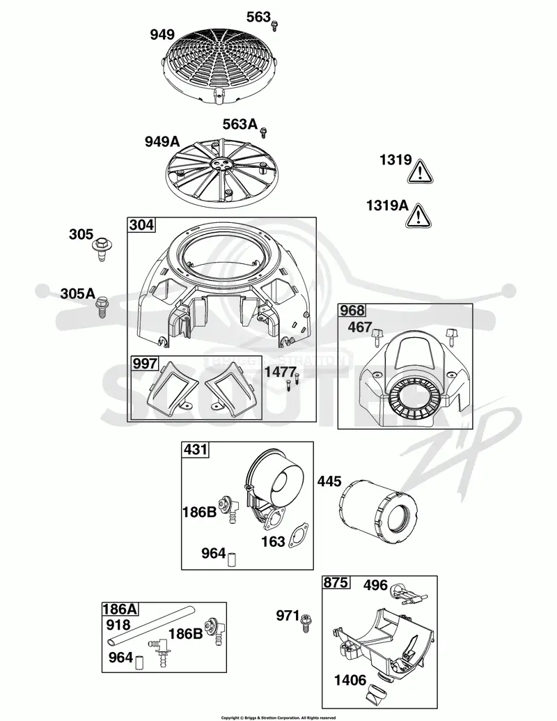 Blower Housing and Air Cleaner Group