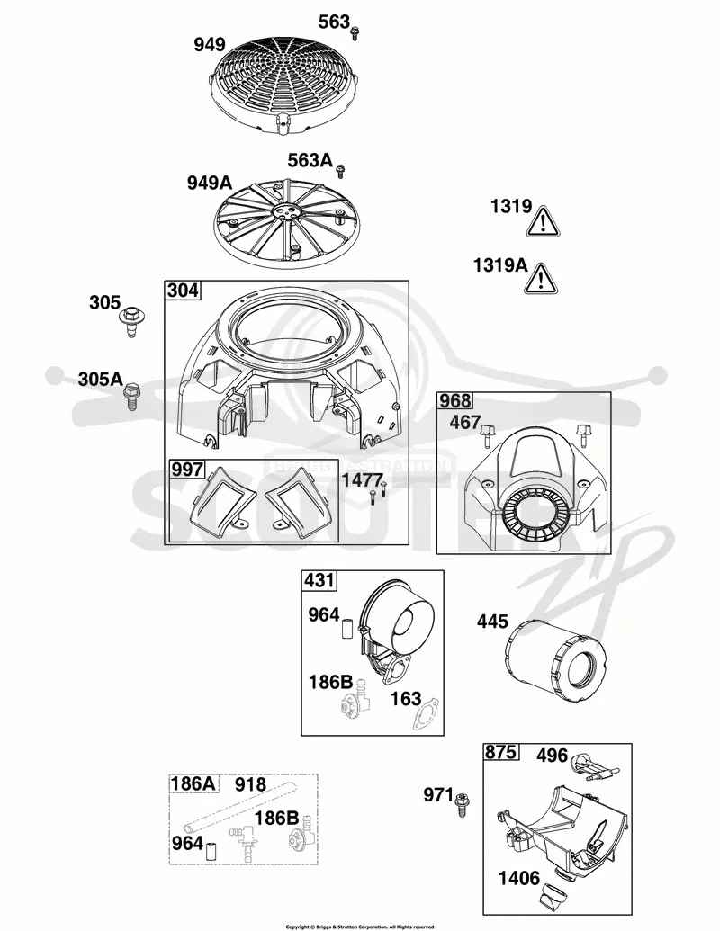 Blower Housing and Air Cleaner Group