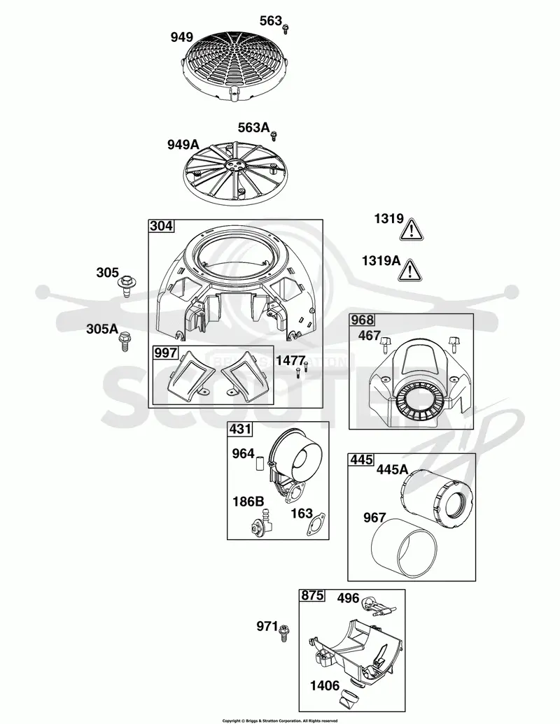 Blower Housing and Air Cleaner Group