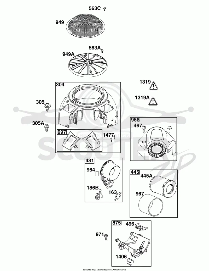 Blower Housing and Air Cleaner Group