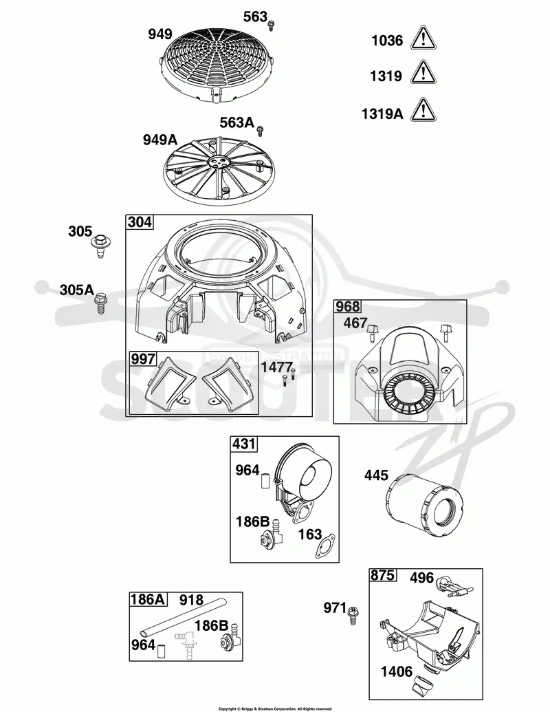 Blower Housing and Air Cleaner Group