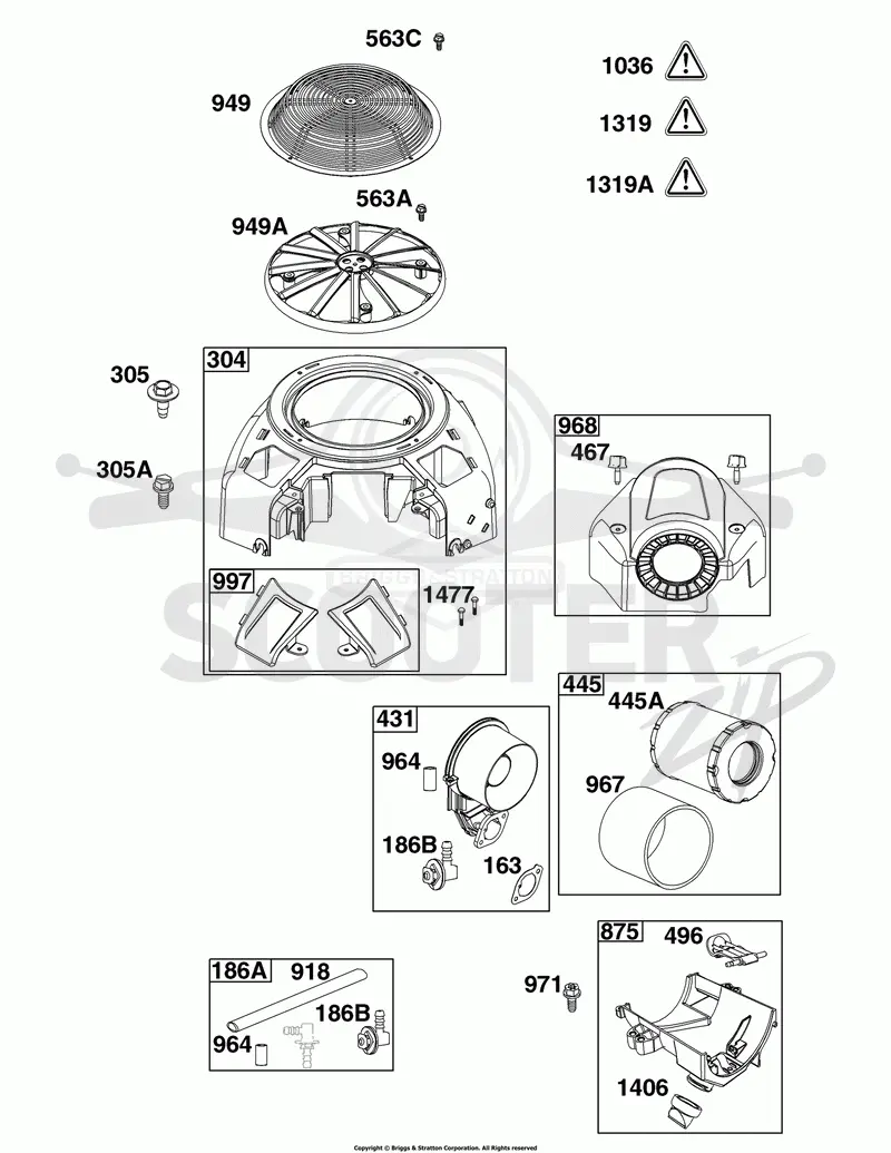 Blower Housing and Air Cleaner Group