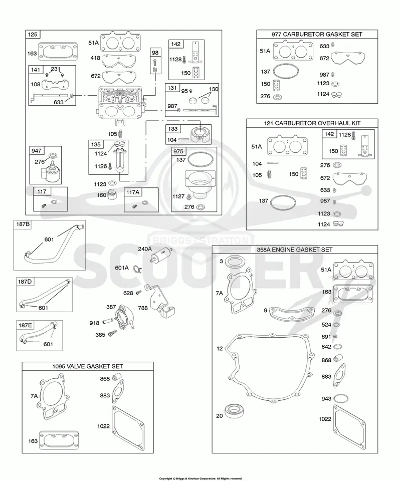 Carburetor, Gasket Set - Engine, Gasket Set - Valve, Kit/Gasket Set - Carburetor