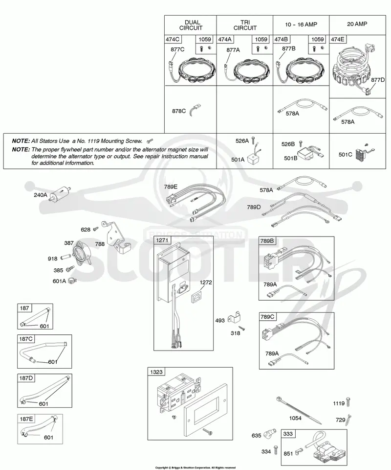 Alternator, Fuel Supply, Ignition