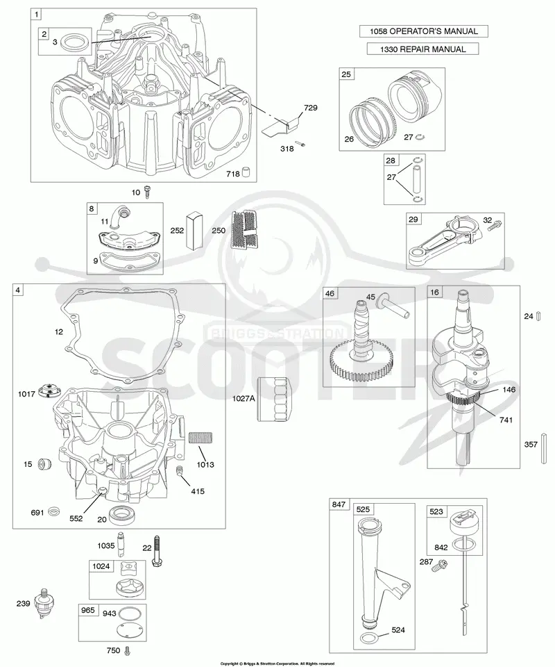 Camshaft, Crankshaft, Cylinder, Engine Sump, Lubrication, Piston, Rings, Connecting Rod