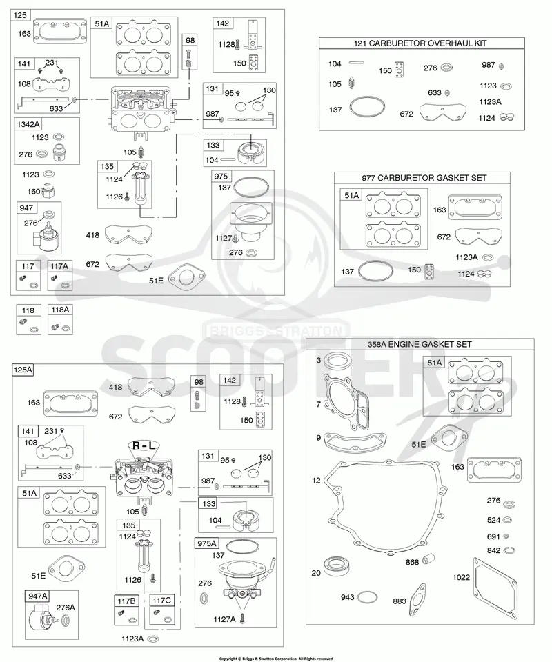Carburetor, Gasket Set-Engine, Kit - Carburetor Overhaul