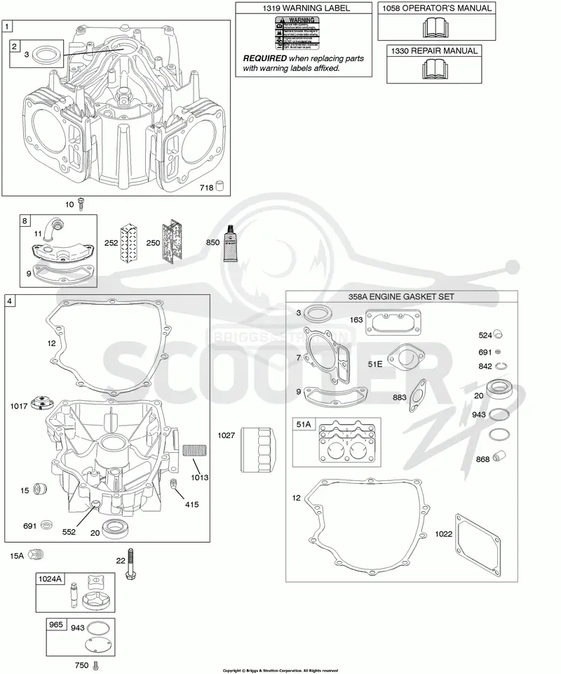 Cylinder, Gasket Set - Engine