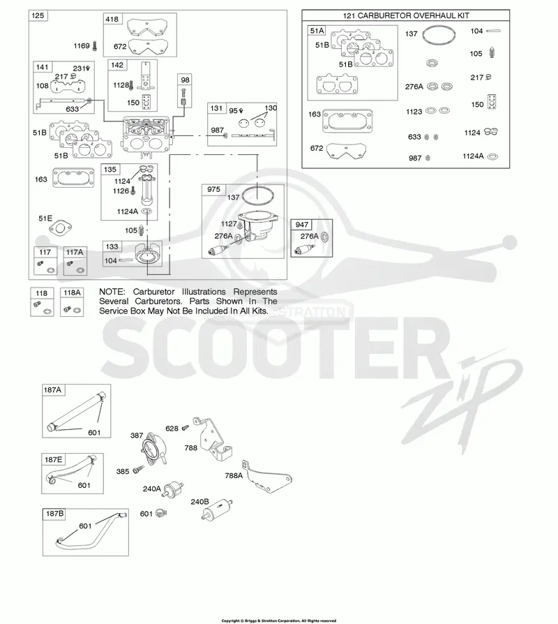 Carburetor, Exhaust System, Fuel Supply, Kit - Carburetor Overhaul