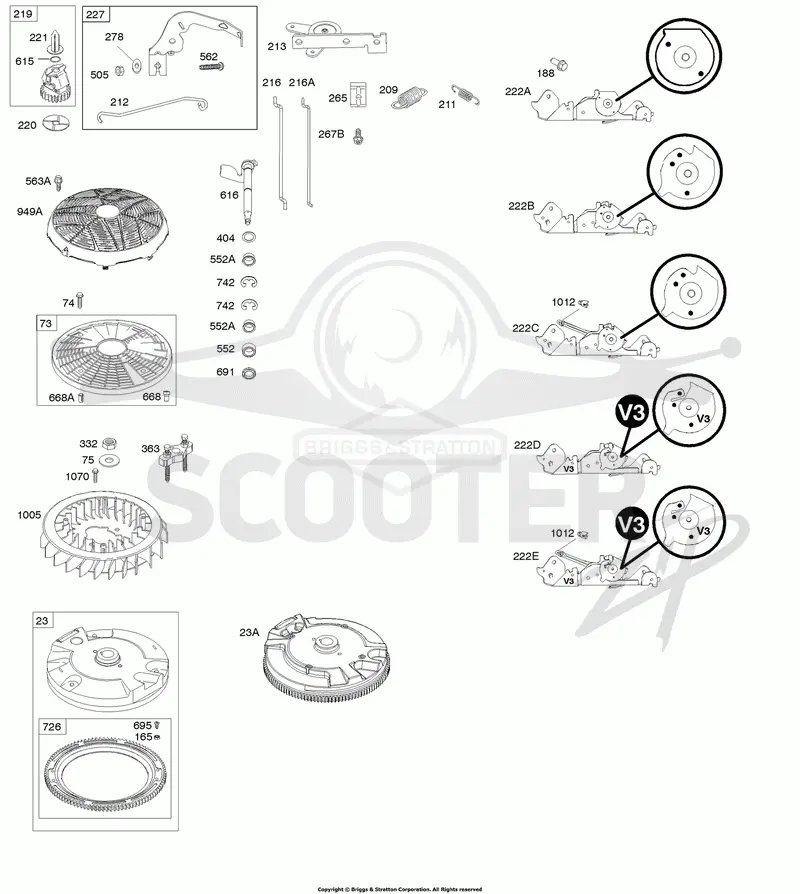 Controls, Flywheel, Governor Spring