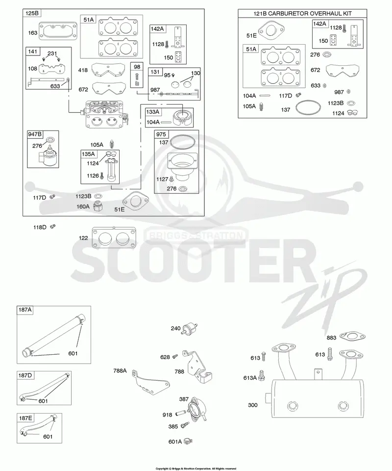Carburetor, Exhaust System, Fuel Supply, Kit - Carburetor Overhaul