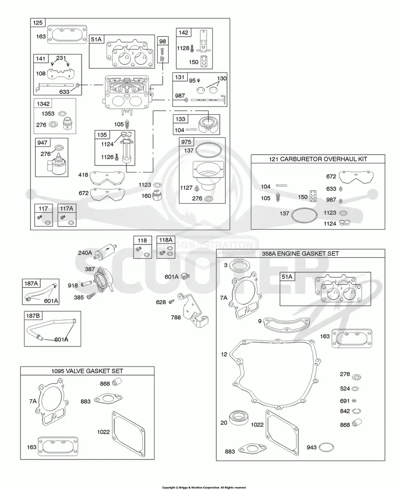 Carburetor, Gasket Set-Engine, Gasket Set-Valve, Kit-Carburetor Overhaul