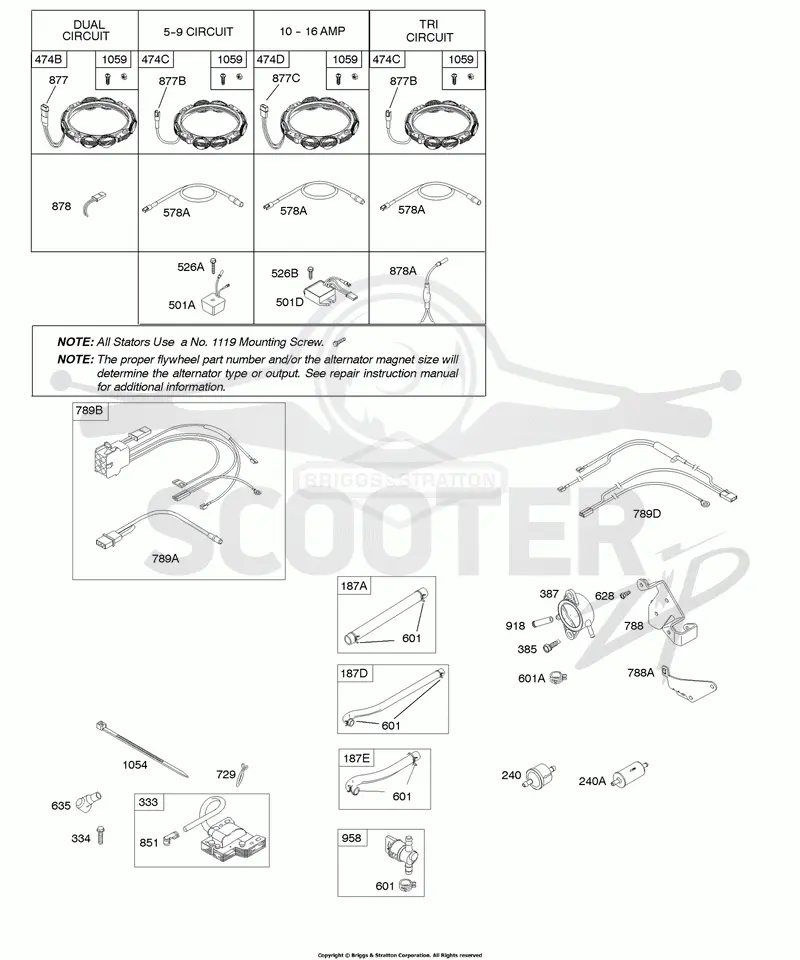 Alternators, Fuel Supply, Ignition