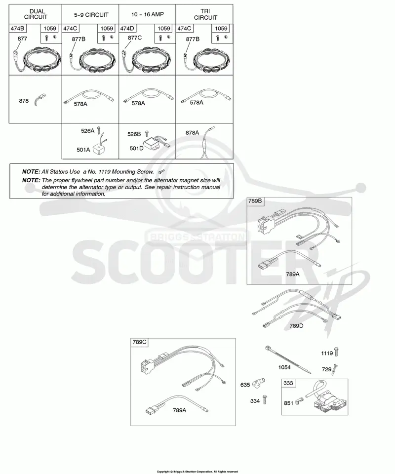 Alternator, Fuel Supply, Ignition