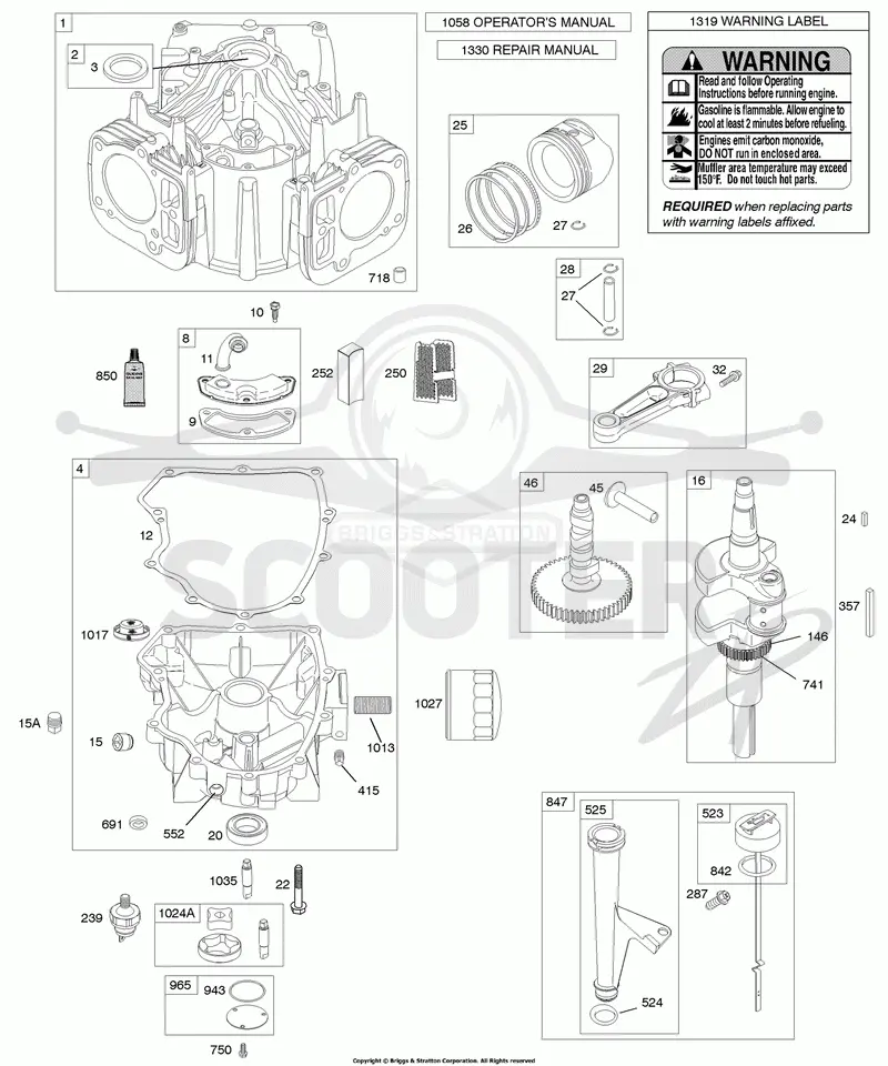 Camshaft, Crankshaft, Cylinder, Engine Sump, Lubrication, Piston, Rings, Connecting Rod