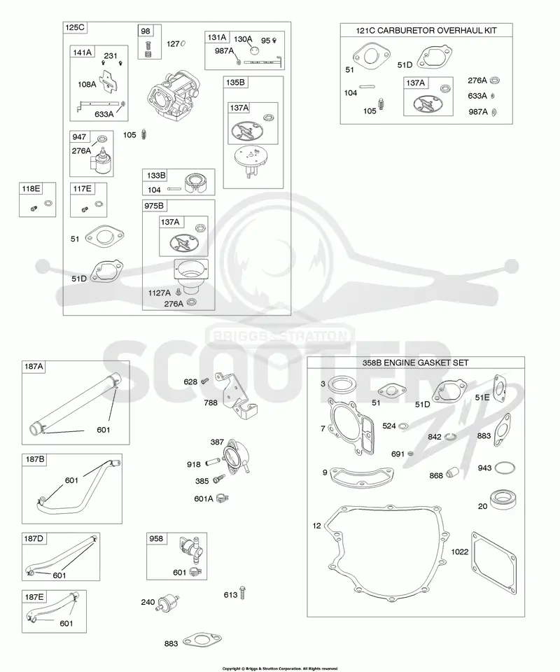 Carburetor, Fuel Supply, Gasket Set - Engine, Kit - Carburetor Overhaul