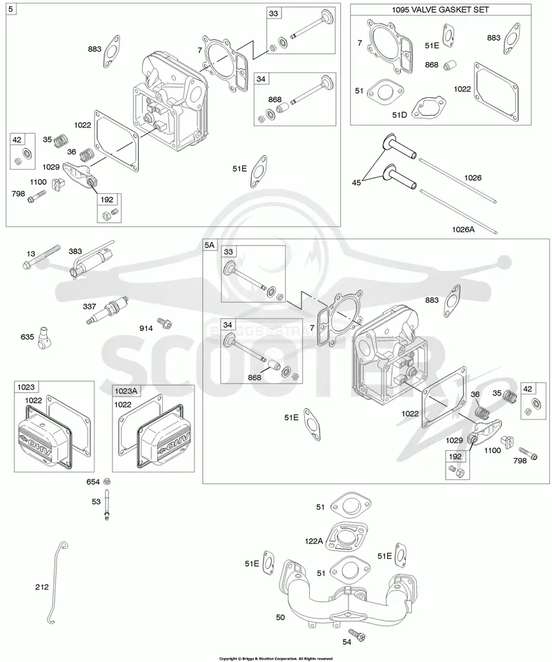 Cylinder Head, Gasket Set - Valve, Intake Manifold, Valves
