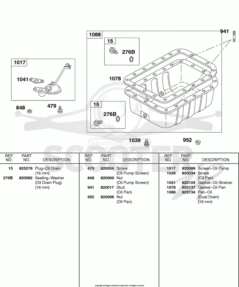 Oil Pan, Oil Pump Screen