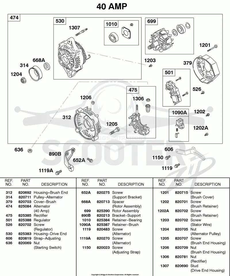Alternator, 40 AMP
