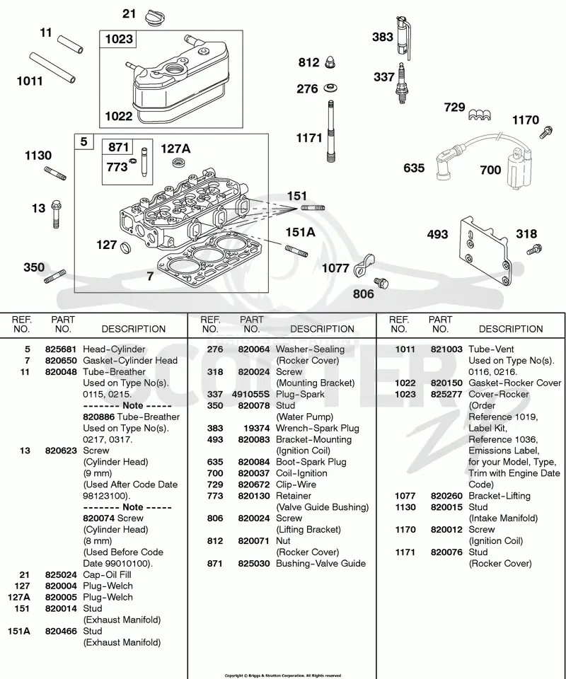 Ignition, Rocker Cover, Cylinder Head
