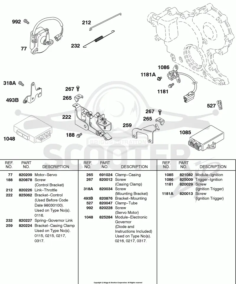 Control Bracket, Modules, Tigger Ignition