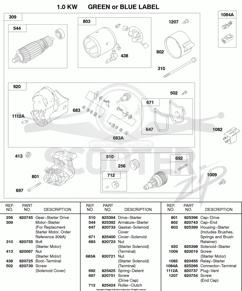 1.0 KW Starter Motor