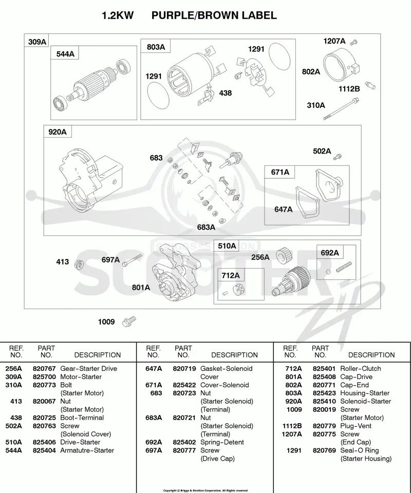 1.2 KW Starter Motor