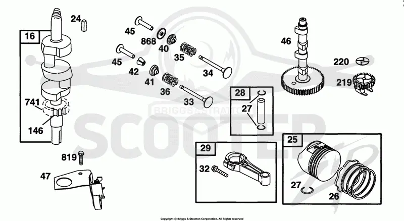 Piston Grp, Crankshaft, Cam